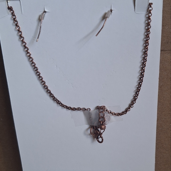 Oceana Trading Island Accessories Small Leaf Necklace & Earrings Set - NEW - Picture 4 of 5